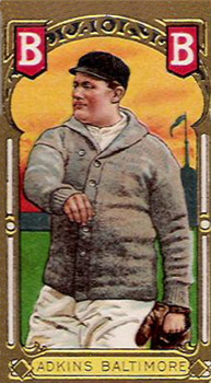 1911 Gold Borders Broadleaf Back Doc Adkins #2 Baseball Card