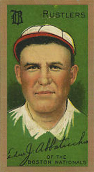 1911 Gold Borders Broadleaf Back Edward J. Abbaticchio #1 Baseball Card