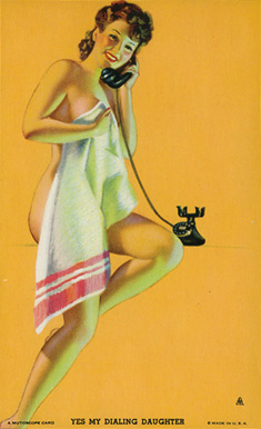 1940 Mutoscope Hot 'Cha Girls Yes, My Dialing Daughter #64 Non-Sports Card
