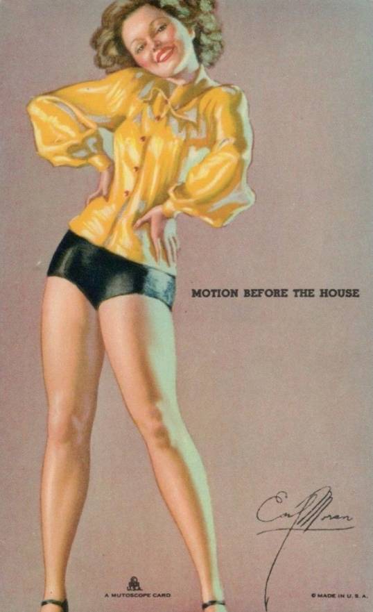 1940 Mutoscope Hot 'Cha Girls Motion Before The House #32 Non-Sports Card