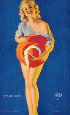 1940 Mutoscope Hot 'Cha Girls Soft Shoulders #51 Non-Sports Card