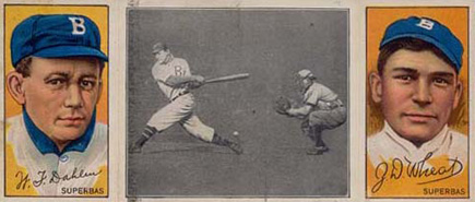 1912 Hassan Triple Folders Wheat Strikes Out # Baseball Card