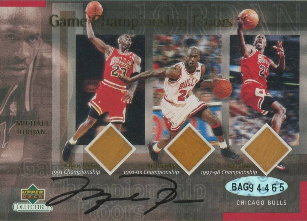 2000 Upper Deck Authenticated Game Championship Floors Michael Jordan # Basketball Card