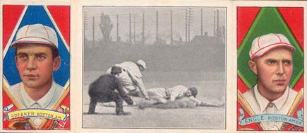 1912 Hassan Triple Folders Engle in a Close Play # Baseball Card