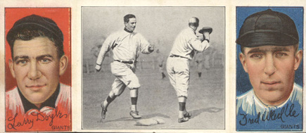 1912 Hassan Triple Folders Donlin out at First # Baseball Card