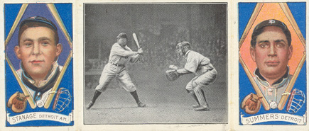 1912 Hassan Triple Folders Crawford about to Smash One # Baseball Card