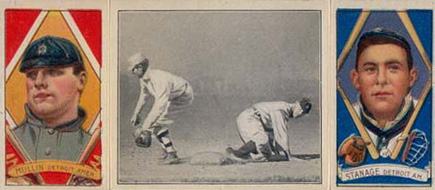 1912 Hassan Triple Folders A wide throw saves Crawford # Baseball Card