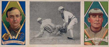 1912 Hassan Triple Folders A close play at Home Plate # Baseball Card