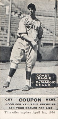 1933 Zeenut B&W Joe DiMaggio # Baseball Card