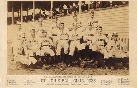 1888 Joseph Hall Cabinet St. Louis Ball Club # Baseball Card