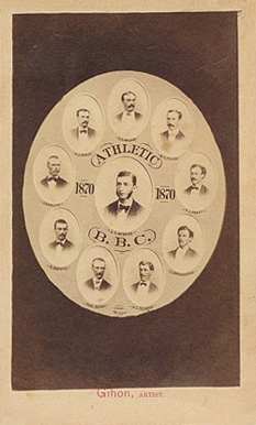1885 Cabinet Photo Assorted 1870 John L. Gihon CDV Athletic B.B.C. # Baseball Card