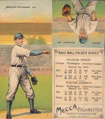 1911 Mecca Double Folders Johnson/Street # Baseball Card