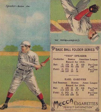 1911 Mecca Double Folders Gardner/Speaker # Baseball Card