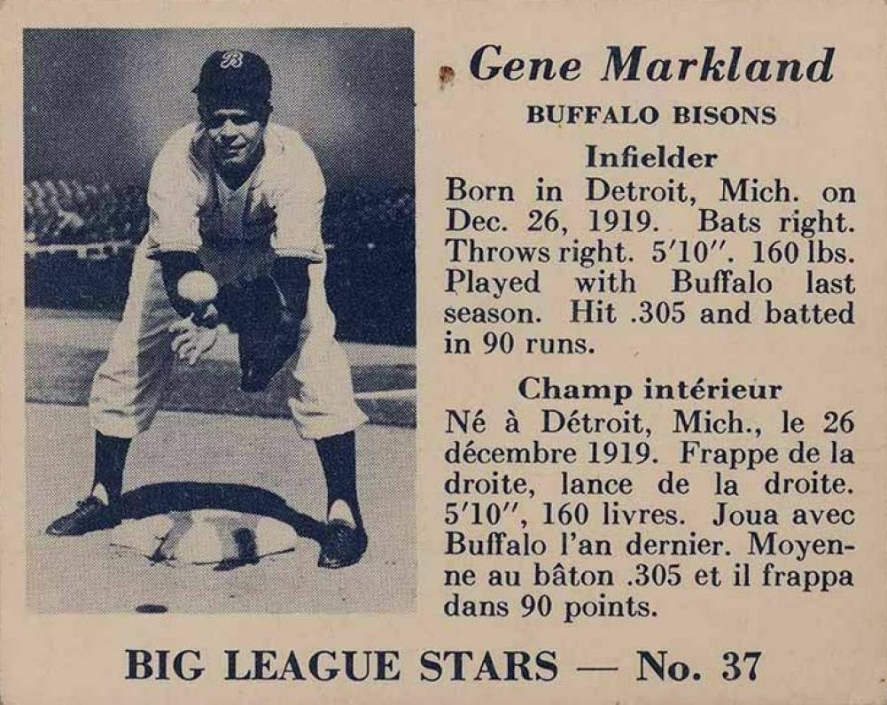 1950 Big League Stars Gene Markland #37 Baseball Card