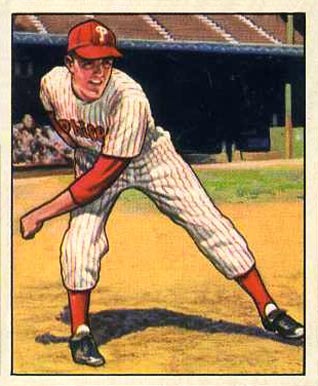1950 Bowman Curt Simmons #68 Baseball Card