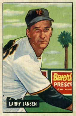 1951 Bowman Larry Jansen #162 Baseball Card