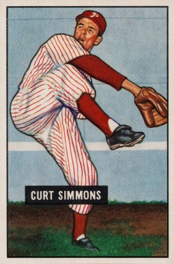 1951 Bowman Curt Simmons #111 Baseball Card