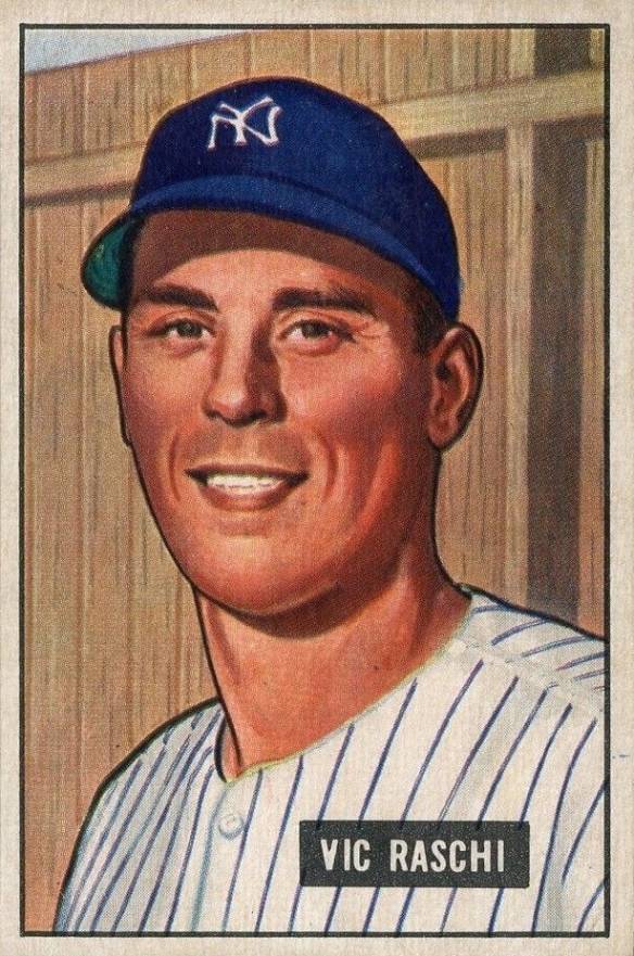 1951 Bowman Vic Raschi #25 Baseball Card