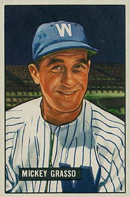 1951 Bowman Mickey Grasso #205 Baseball Card