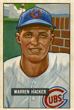 1951 Bowman Warren Hacker #318 Baseball Card