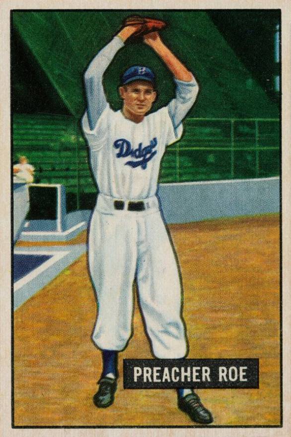 1951 Bowman Preacher Roe #118 Baseball Card