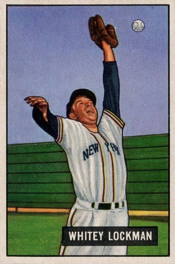 1951 Bowman Whitey Lockman #37 Baseball Card