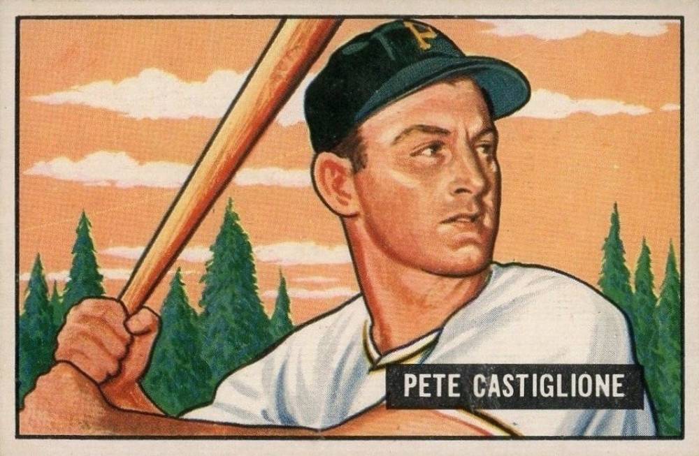 1951 Bowman Pete Castiglione #17 Baseball Card