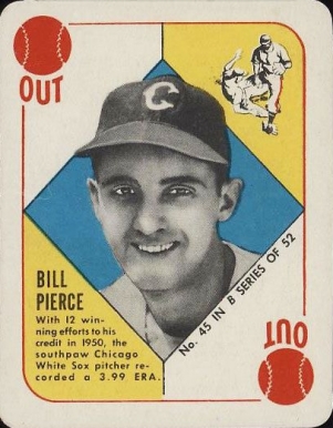 1951 Topps Blue Backs Bill Pierce #45 Baseball Card