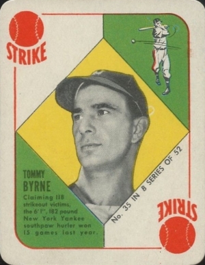 1951 Topps Blue Backs Tommy Byrne #35 Baseball Card