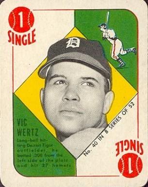 1951 Topps Blue Backs Vic Wertz #40 Baseball Card