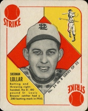 1951 Topps Blue Backs Sherman Lollar #24 Baseball Card