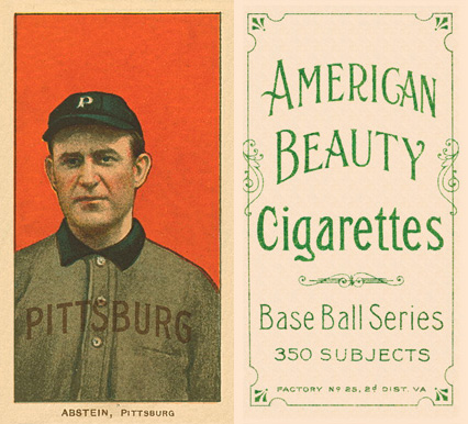 1909 White Borders American Beauty Frame Abstein, Pittsburgh #4 Baseball Card