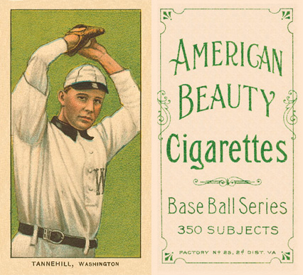 1909 White Borders American Beauty Frame Tannehill, Washington #476 Baseball Card