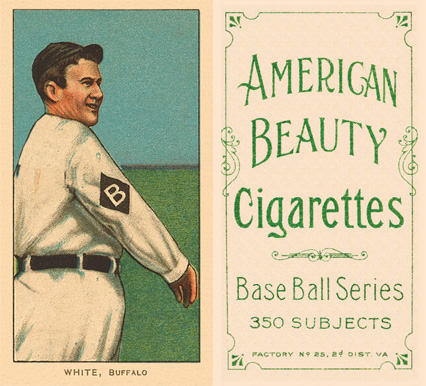 1909 White Borders American Beauty Frame White, Buffalo #507 Baseball Card