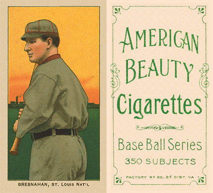 1909 White Borders American Beauty Frame Bresnahan, St. Louis Nat'l #52 Baseball Card