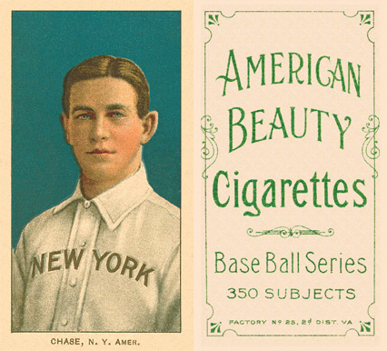 1909 White Borders American Beauty Frame Chase, N.Y. Amer. #83 Baseball Card