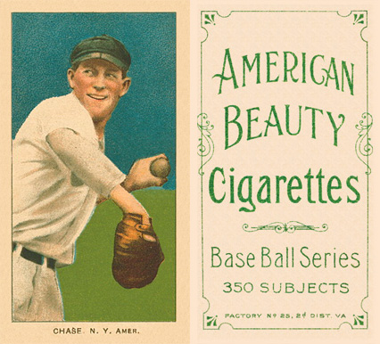 1909 White Borders American Beauty Frame Chase, N.Y. Amer. #85 Baseball Card