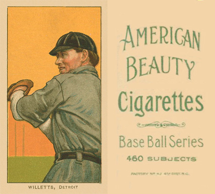1909 White Borders American Beauty No Frame  Willetts, Detroit #511 Baseball Card