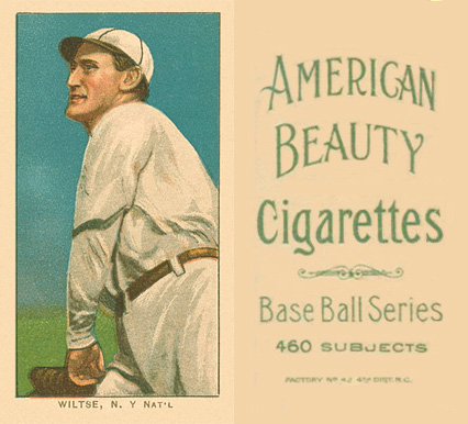 1909 White Borders American Beauty No Frame  Wiltse, N.Y. Nat'L #517 Baseball Card