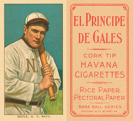 1909 White Borders El Principe De Gales Doyle, N.Y. Nat'L #151 Baseball Card