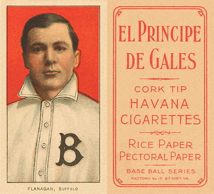 1909 White Borders El Principe De Gales Flanagan, Buffalo #174 Baseball Card