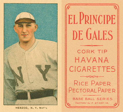 1909 White Borders El Principe De Gales Herzog, N.Y. Nat'L #211 Baseball Card
