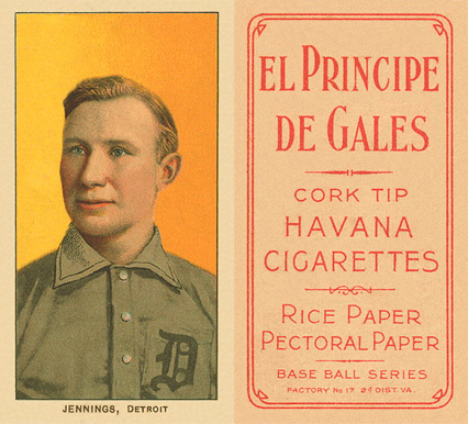 1909 White Borders El Principe De Gales Jennings, Detroit #234 Baseball Card