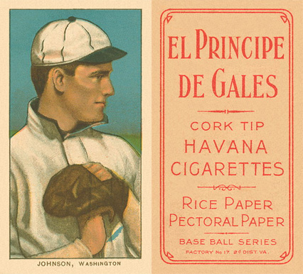 1909 White Borders El Principe De Gales Johnson, Washington #235 Baseball Card