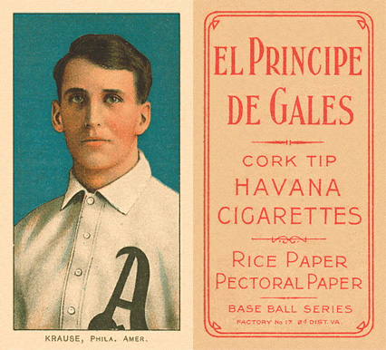 1909 White Borders El Principe De Gales Krause, Phila. Amer. #265 Baseball Card