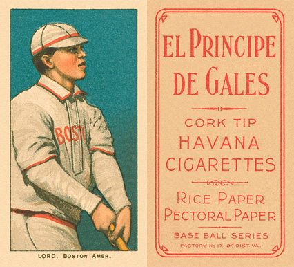 1909 White Borders El Principe De Gales Lord, Boston Amer. #290 Baseball Card