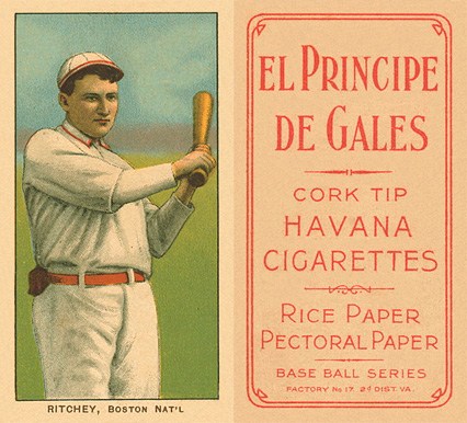 1909 White Borders El Principe De Gales Ritchey, Boston Nat'L #412 Baseball Card