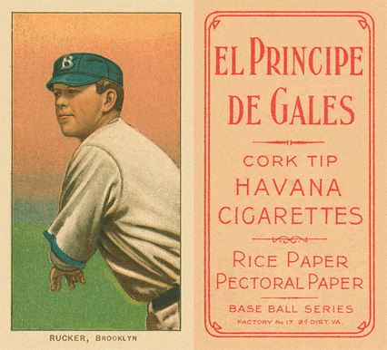 1909 White Borders El Principe De Gales Rucker, Brooklyn #417 Baseball Card