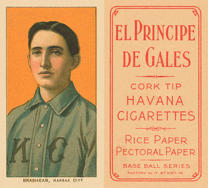 1909 White Borders El Principe De Gales Brashear, Kansas City #49 Baseball Card