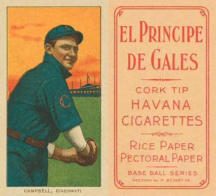 1909 White Borders El Principe De Gales Campbell, Cincinnati #71 Baseball Card